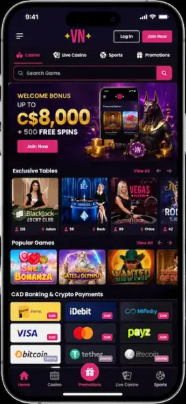 Slots, Live Casino and Table Games on Touch Screens